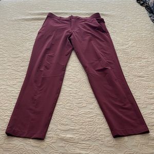 Fabletics The Only Pant (Classic Fit) Maroon 31W 32” inseam